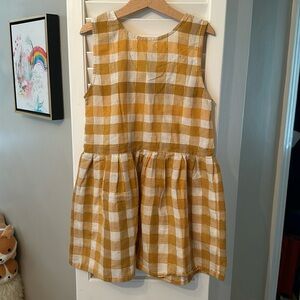 Girls Ace & Jig Dress in Fez Yellow Plaid Sparkle Gold Size 9